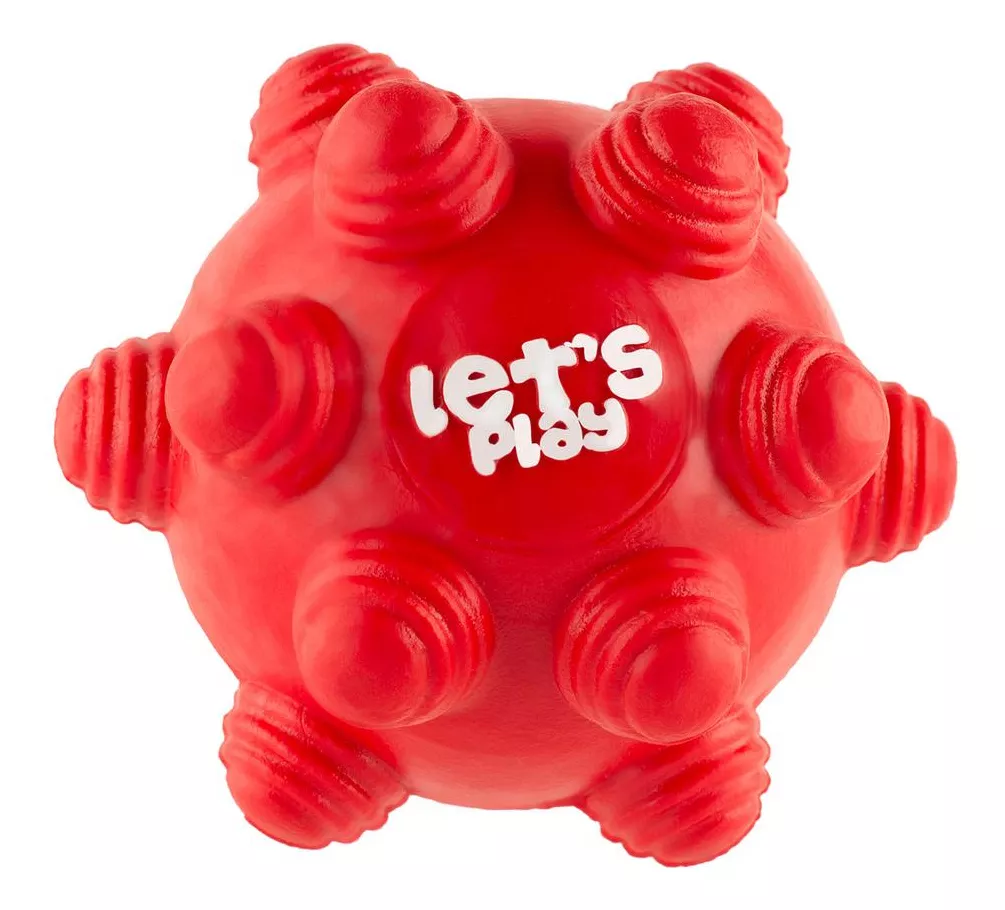 Juguete Pelota Maciza En Goma Rebote Único Y Loco Con Taches