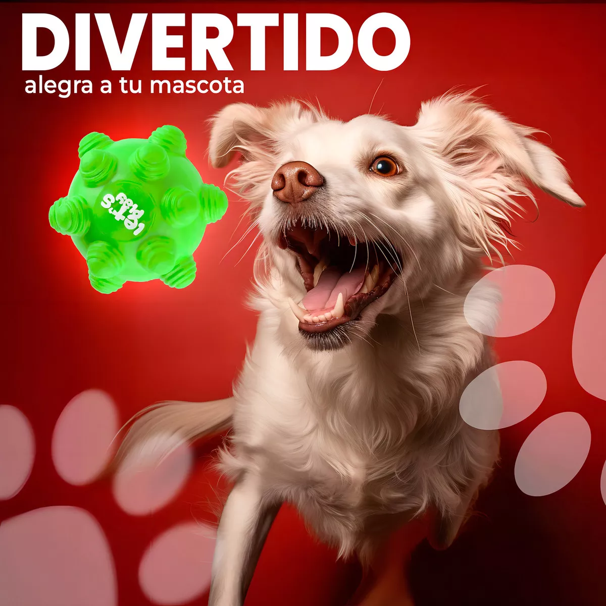 Juguete Pelota Maciza En Goma Rebote Único Y Loco Con Taches